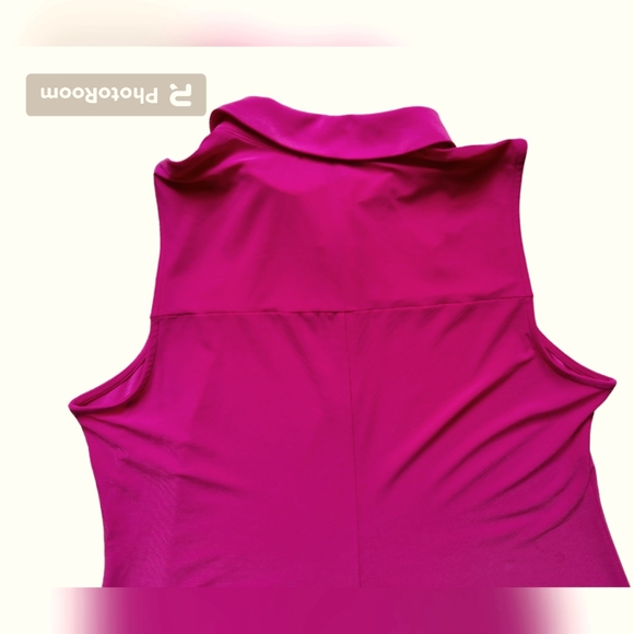 New MSK hot pink sleeveless midi dress size XL - Picture 6 of 11